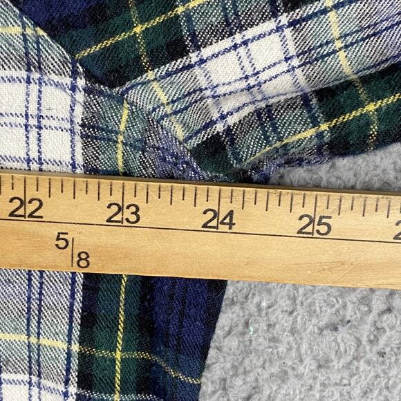 L.L.Bean Men's L Regular Slightly Fitted Plaid Flannel Shirt 100% Cotton Work - Picture 5 of 8